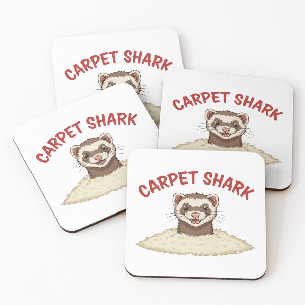Item preview, Beware of Carpet Shark - Funny Ferret Attack designed and sold by Petzzz.
