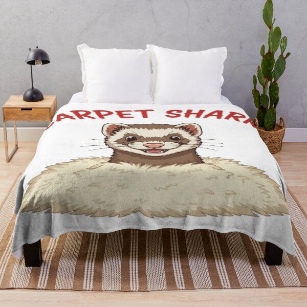 Item preview, Beware of Carpet Shark - Funny Ferret Attack designed and sold by Petzzz.