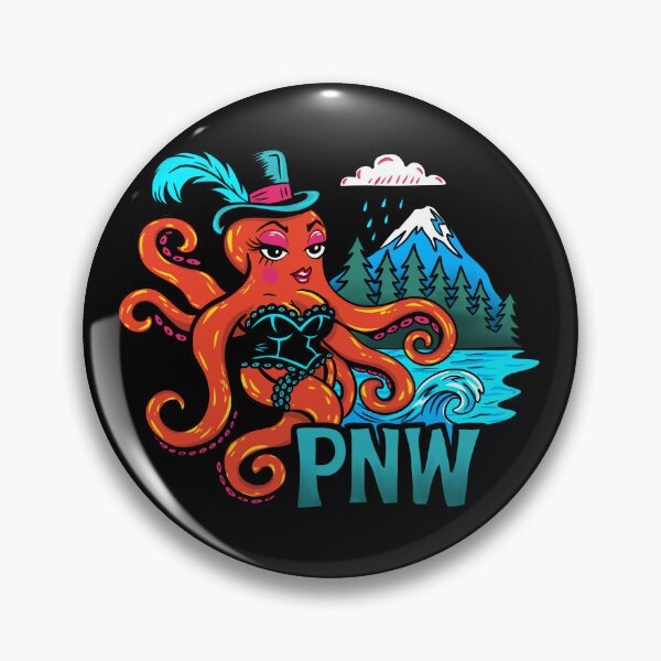 Item preview, Fancy Octopus - Pacific Northwest Rainy Mountain Vibes designed and sold by Urban Muse And Sultry Hues.