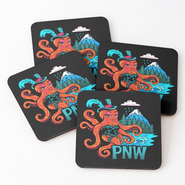 Item preview, Fancy Octopus - Pacific Northwest Rainy Mountain Vibes designed and sold by Urban Muse And Sultry Hues.