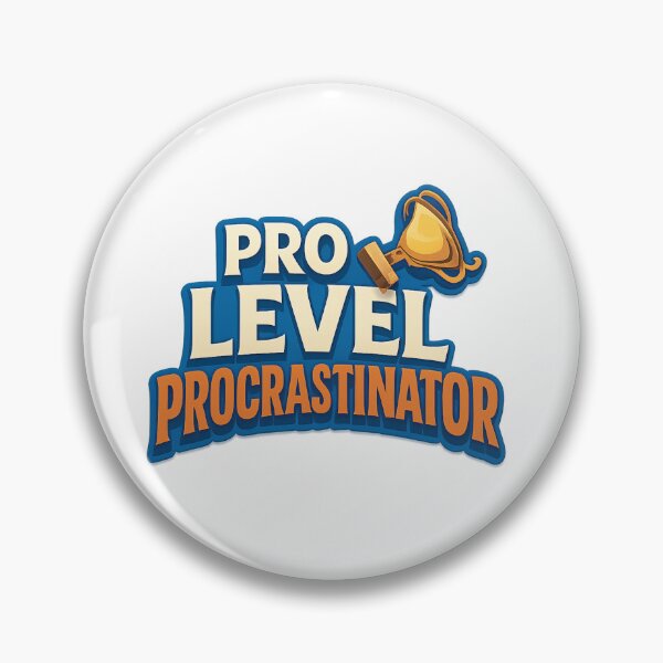Item preview, Pro Level Procrastinator - Funny Sporty Typography designed and sold by MKreative Studio.