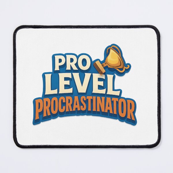 Item preview, Pro Level Procrastinator - Funny Sporty Typography designed and sold by MKreative Studio.
