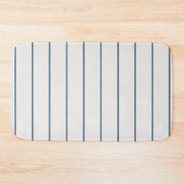 Item preview, Navy and off white ticking stripe designed and sold by LisaLeQuelenec.