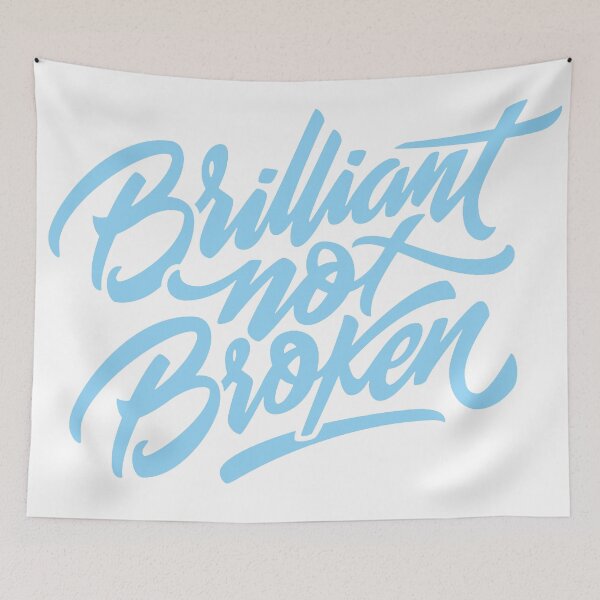 Item preview, Brilliant Not Broken – Handwritten Motivational Typography designed and sold by andry01.