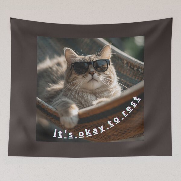 Item preview, Self-Care Cat: Chill Vibes and Rest designed and sold by Pukisdaizi.