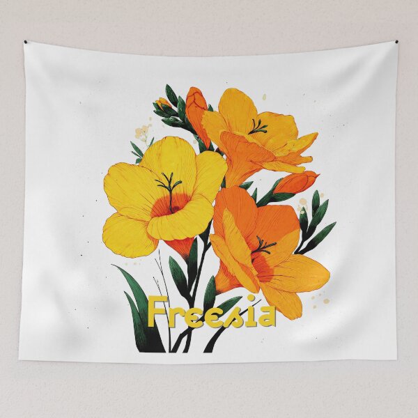 Item preview, Golden Bloom: Freesia Elegance designed and sold by ForeverPrintsOK.