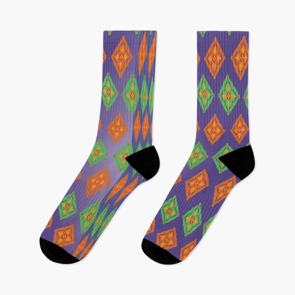 Item preview, Mystic Divide: Purple & Green Geometric Power designed and sold by OIL Pattern Design .