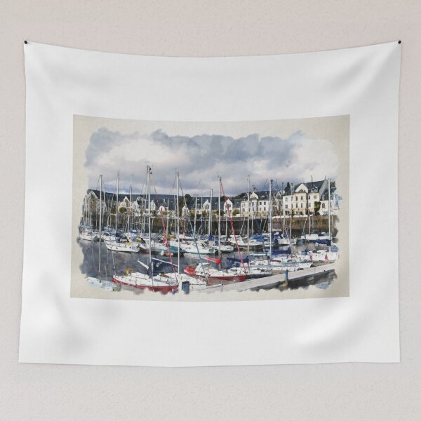 Item preview, Inverkip Marina Village Watercolour designed and sold by RJW Images.