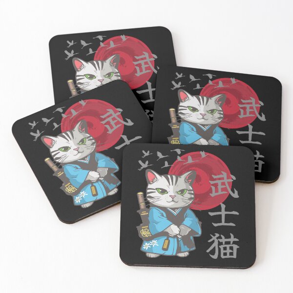 Item preview, Japanese Samurai Cat Anime Kitten designed and sold by MaximWundersee.