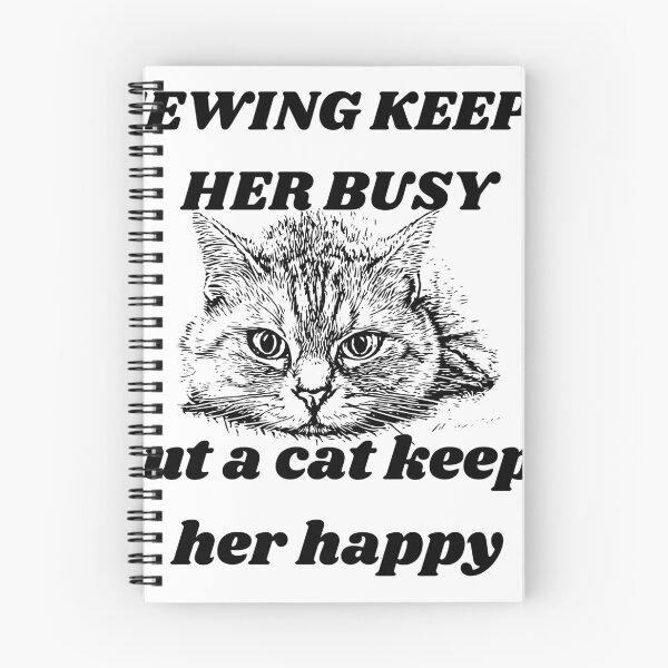 Item preview, Sewing Keeps Her Busy But A Cat Keeps Her Happy - Funny Sewing Cat T-Shirt designed and sold by Artistshert.
