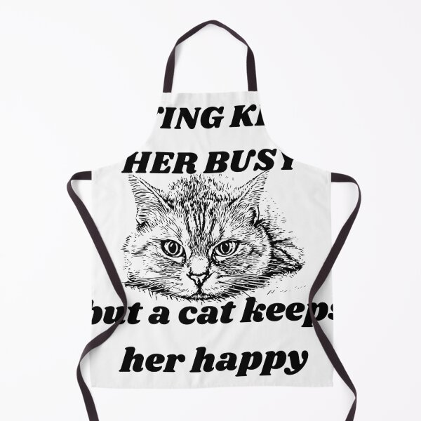 Item preview, Sewing Keeps Her Busy But A Cat Keeps Her Happy - Funny Sewing Cat T-Shirt designed and sold by Artistshert.