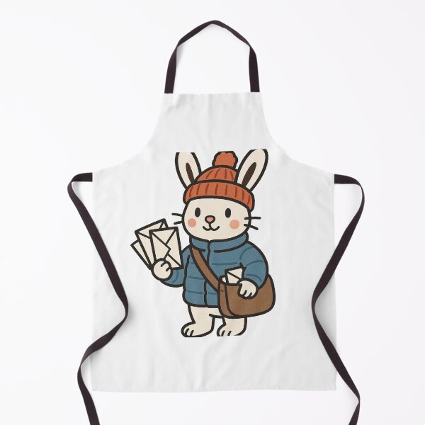 Item preview, Rabbit Mail Carrier in Puffy Winter Jacket – Cute Winter Job Animal designed and sold by Confuzz1ed.