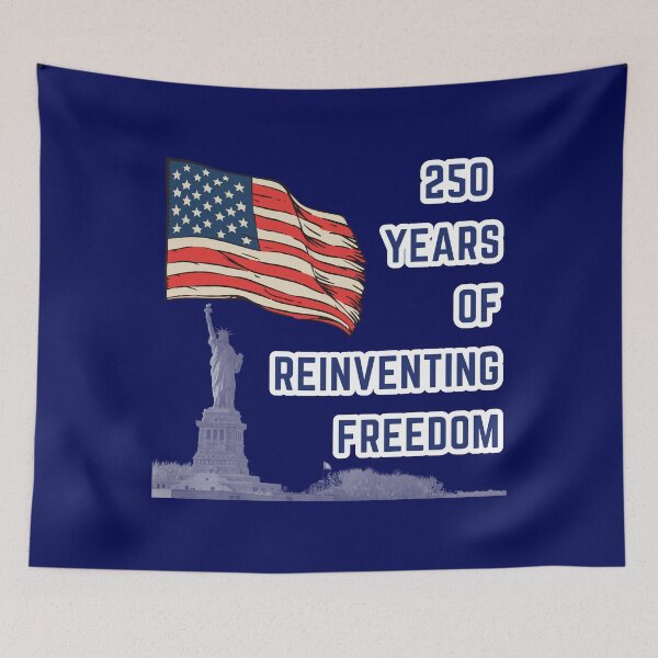 Item preview, 250 Years Reinventing Freedom – Flag & Liberty Epic T-shirt designed and sold by digitalbitcraft.