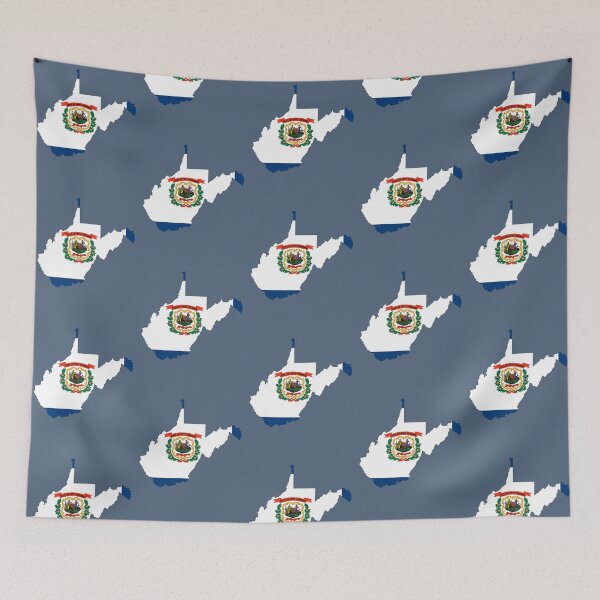 Item preview, West Virginia State Map Flag - Mountaineer Pride Silhouette designed and sold by mashmosh.