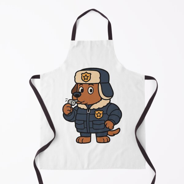 Item preview, Dog Police Officer in Puffy Winter Jacket – Cute Winter Job Animal designed and sold by Confuzz1ed.