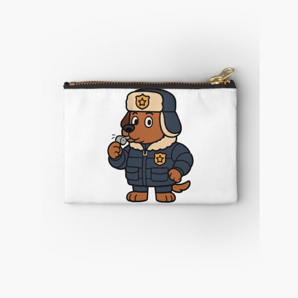 Item preview, Dog Police Officer in Puffy Winter Jacket – Cute Winter Job Animal designed and sold by Confuzz1ed.