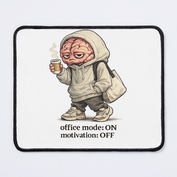 Item preview, Office Mode On Motivation Off – Gen Z Work Humor Brain designed and sold by CraftLum.