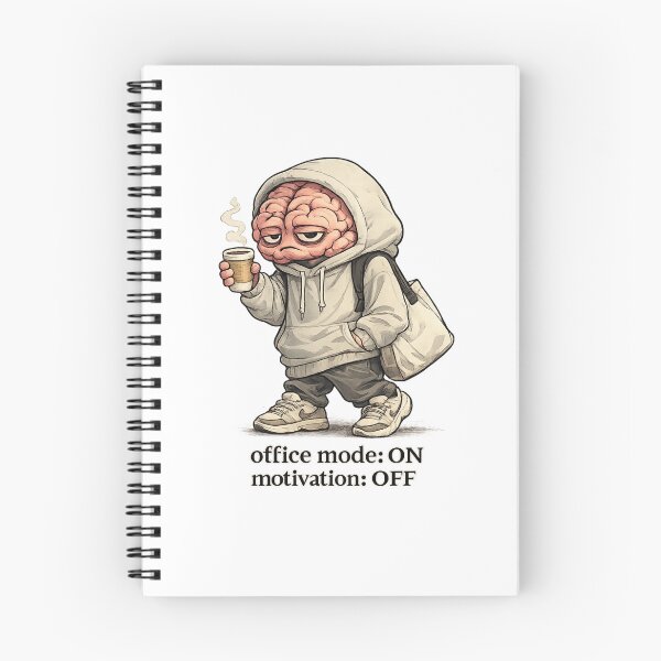 Item preview, Office Mode On Motivation Off – Gen Z Work Humor Brain designed and sold by CraftLum.