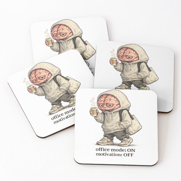 Item preview, Office Mode On Motivation Off – Gen Z Work Humor Brain designed and sold by CraftLum.