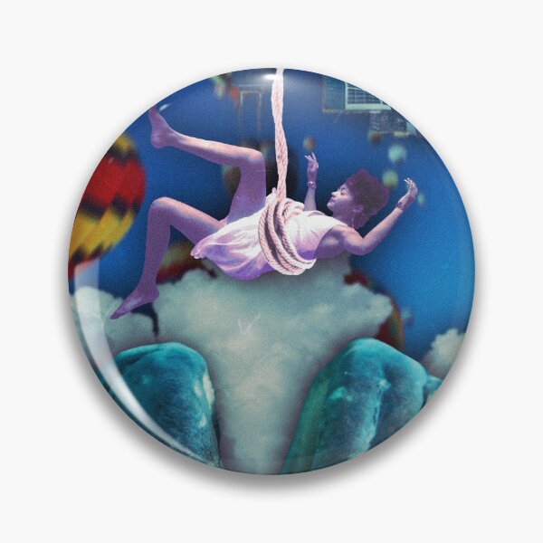 Item preview, Woman Falling From Upsidedown City Surreal Digital Collage Print designed and sold by Julia Sol.
