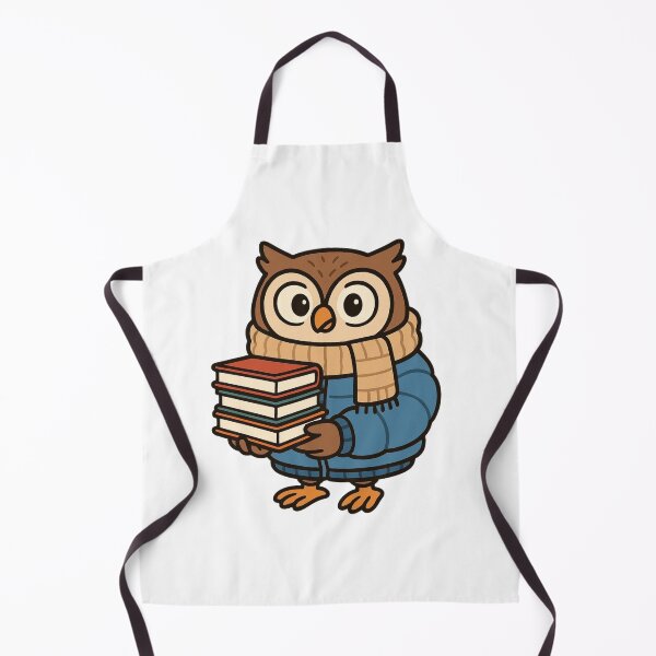 Item preview, Owl Librarian in Winter Jacket Holding Books – Cute Winter Job Animal designed and sold by Confuzz1ed.
