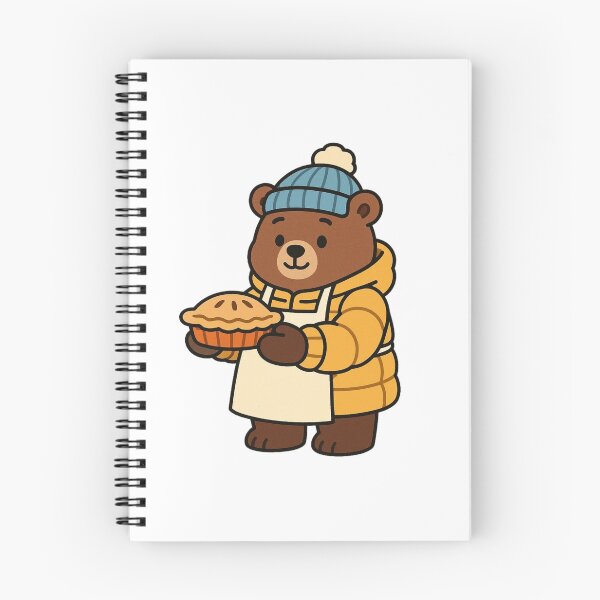 Item preview, Bear Chef in Puffy Winter Coat Holding Pie – Cute Winter Job Animal designed and sold by Confuzz1ed.