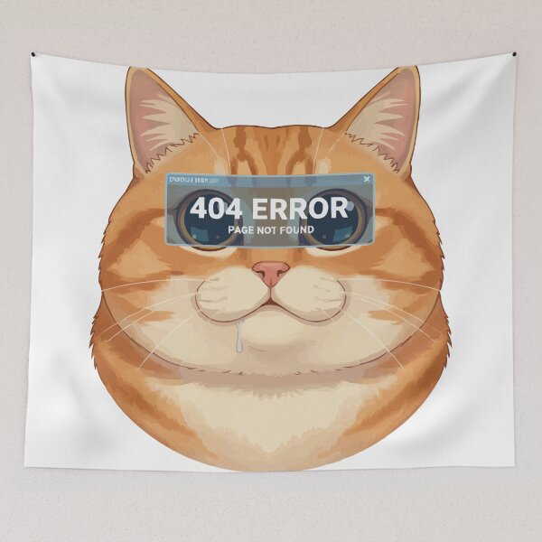 Item preview, 404 Brain Cell Not Found - Funny Orange Cat designed and sold by Petzzz.