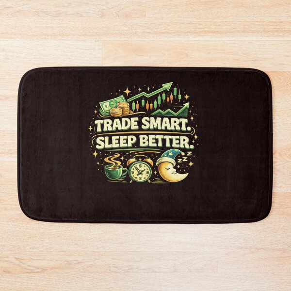 Item preview, Trade Smart Sleep Better – Trader Lifestyle Retro Stock Market Quote Design designed and sold by masteryStore.