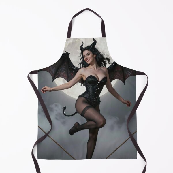 Item preview, Demon woman corset wings moon balance act designed and sold by CathryneDelamort.