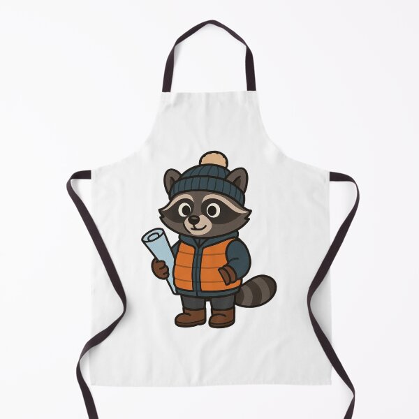 Item preview, Raccoon Construction Worker in Winter Jacket – Cute Winter Job Animal designed and sold by Confuzz1ed.