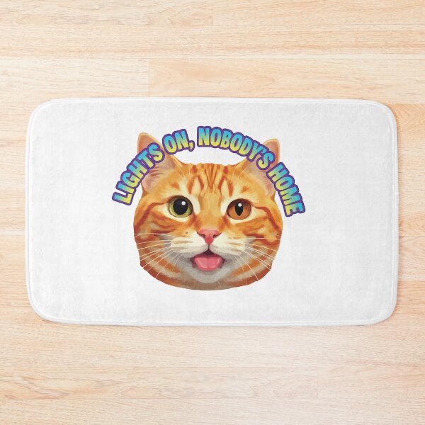 Item preview, Lights Are On But Nobody's Home - Derpy Ginger Cat designed and sold by Petzzz.