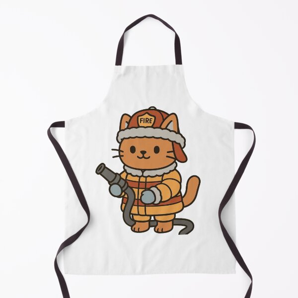 Item preview, Cat Firefighter in Puffy Winter Gear – Cute Winter Job Animal designed and sold by Confuzz1ed.