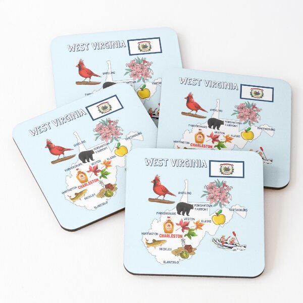 Item preview, West Virginia Pride, Wild and Wonderful State Map & Symbols designed and sold by mashmosh.