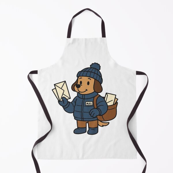 Item preview, Dog Mail Carrier in Puffy Winter Jacket – Cute Winter Job Animal designed and sold by Confuzz1ed.
