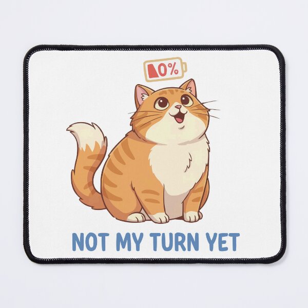 Item preview, Not My Turn With The Brain Cell - Orange Cat Meme designed and sold by Petzzz.