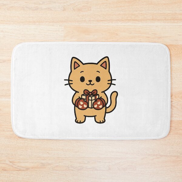 Item preview, Cat Holding Gift Box in Heart Mittens – Valentine’s Day Animal Illustration designed and sold by Confuzz1ed.