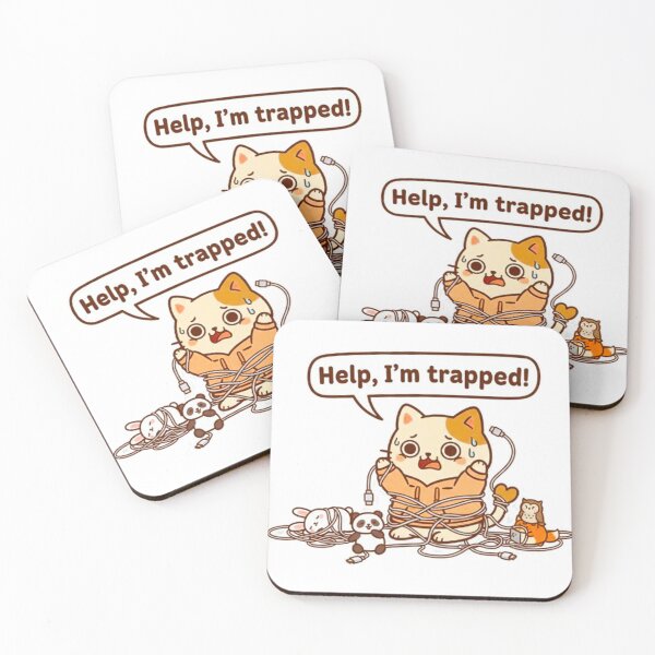 Item preview, Funny Tech Support Cat - Kawaii Animal Squad Charging Mess designed and sold by MT-Hub | Cute Aesthetic Art, Stickers & Phone Cases.