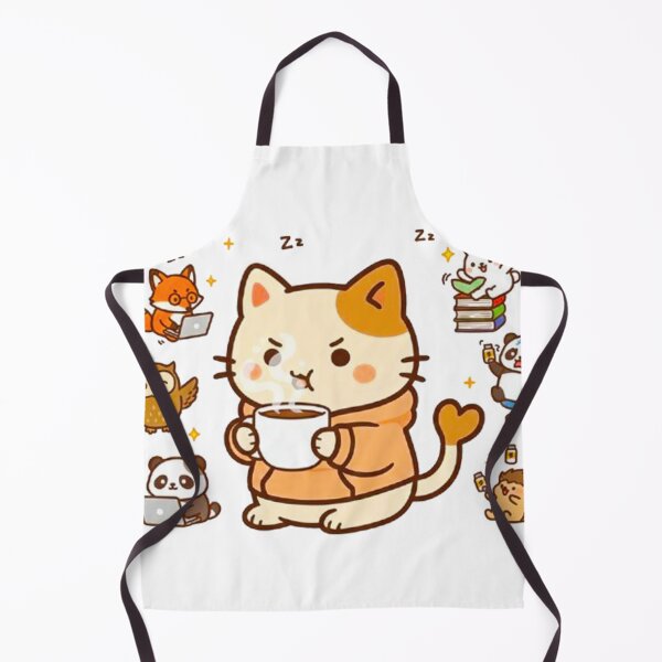 Item preview, Funny Angry Coffee Cat - Kawaii Productivity & Hustle Art designed and sold by MT-Hub | Art for Every Soul.
