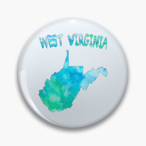 Item preview, West Virginia Map Watercolor - Artistic Blue & Green State Pride designed and sold by mashmosh.