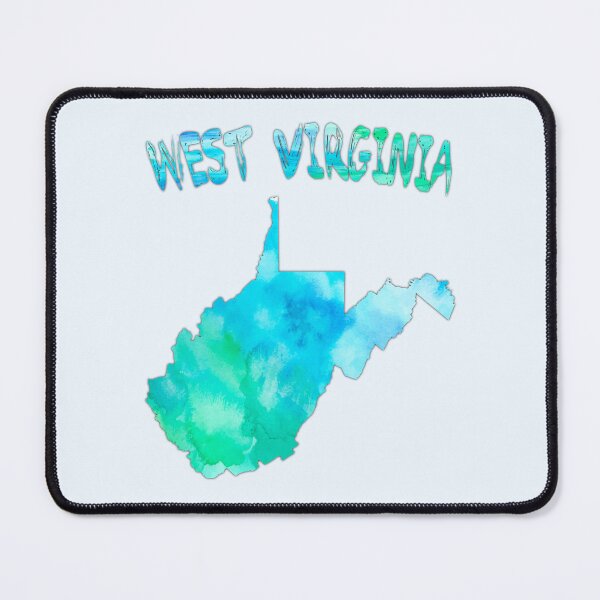 Item preview, West Virginia Map Watercolor - Artistic Blue & Green State Pride designed and sold by mashmosh.