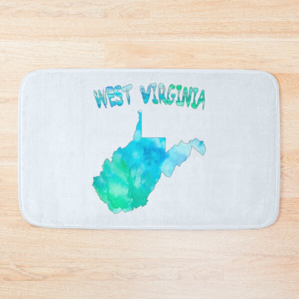 Item preview, West Virginia Map Watercolor - Artistic Blue & Green State Pride designed and sold by mashmosh.