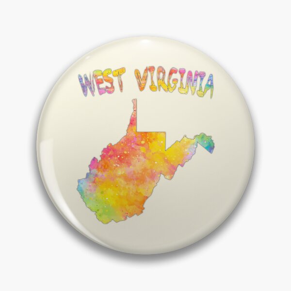 Artikelvorschau, West Virginia Karte als Aquarellkunst – Lebendiger, farbenfroher Staatsstolz entworfen und verkauft von mashmosh.