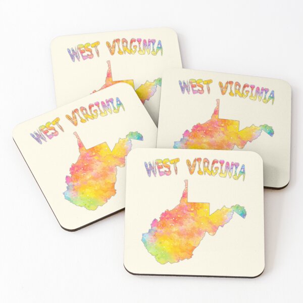 Item preview, West Virginia Map Watercolor Art - Vibrant Colorful State Pride designed and sold by mashmosh.