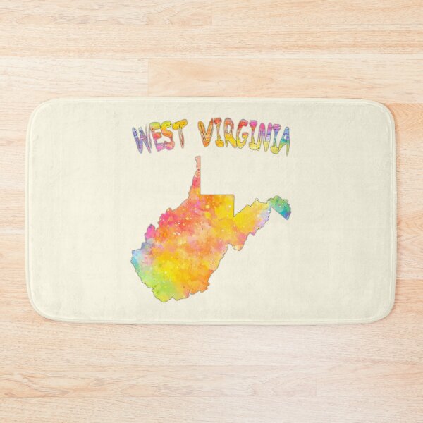 Item preview, West Virginia Map Watercolor Art - Vibrant Colorful State Pride designed and sold by mashmosh.