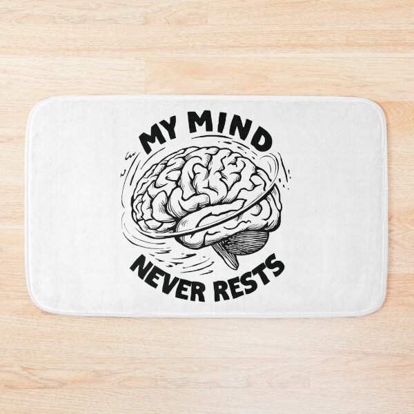 Item preview, My Mind Never Rests Overthinking Brain Illustration designed and sold by Katzpy.