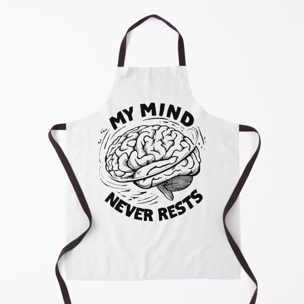 Item preview, My Mind Never Rests Overthinking Brain Illustration designed and sold by Katzpy.