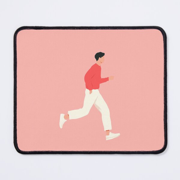 Item preview, Minimalist Running Man – Motivation Fitness Art designed and sold by BobaBunny76.