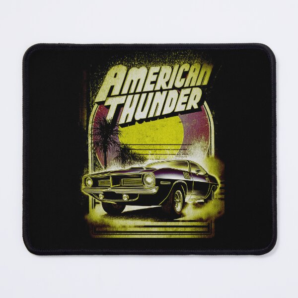 Item preview, American Thunder Muscle Car 6, for black fabric designed and sold by SteadyRolling.