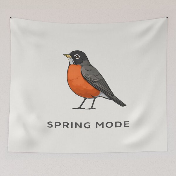 Item preview, Spring Mode Robin Minimal Illustration designed and sold by Ombrya.