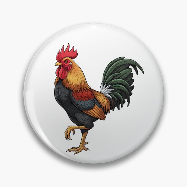 Item preview, Majestic Gamefowl Rooster: Professional Poultry Illustration with Vibrant Plumage designed and sold by VibranPalette.